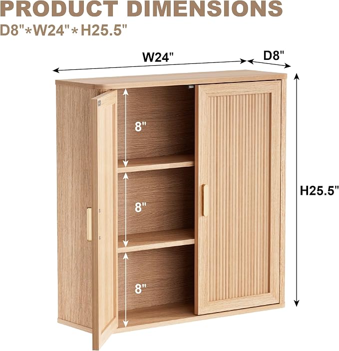 INNOD Bathroom Storage Cabinet, Over the Toilet Storage Cabinet, Medicine - Image 2