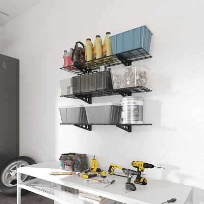 FLEXIMOUNTS 3 Tier 1x4ft Garage Storage Wall Shelving, 12x48inch per Shelf - Image 2