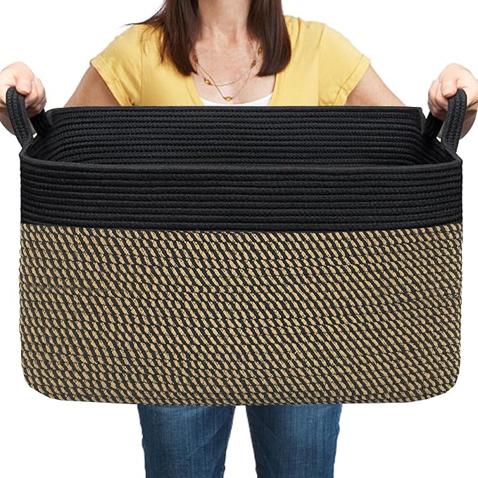 COMFY-HOMI Large Rectangular Blanket, Cotton Rope Woven by COMFY-HOMI