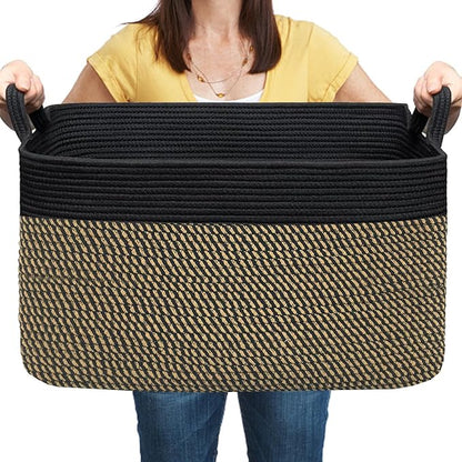 COMFY-HOMI Large Rectangular Blanket, Cotton Rope Woven by COMFY-HOMI