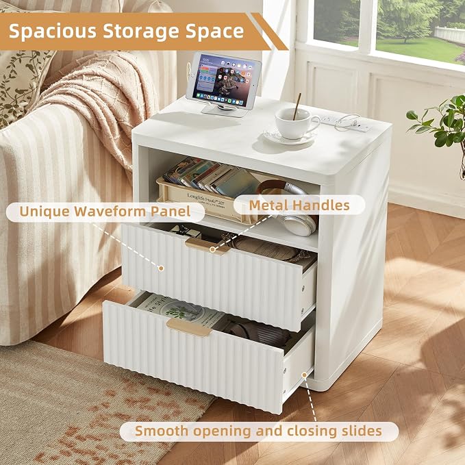LEYAOYAO Fluted Nightstand - Image 6