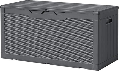 Devoko 97 Gallon Deck Box, Waterproof Resin Outdoor Storage Box by DEVOKO
