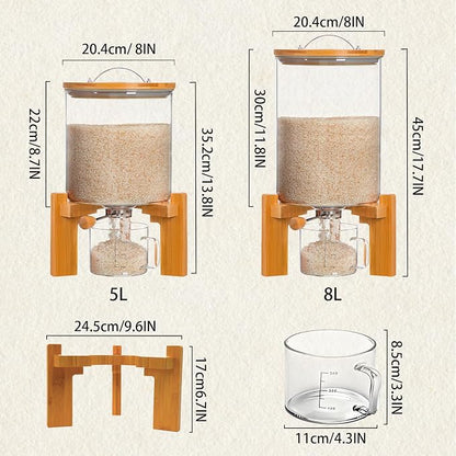 Rice Dispenser, Rice Storage Container, Flour and Cereal Container - Image 4