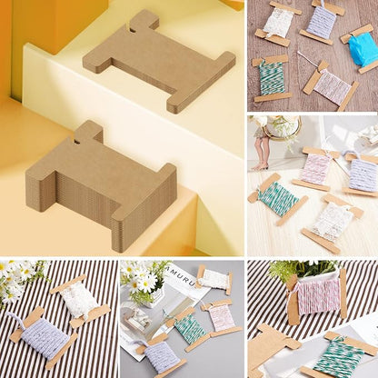 Gueevin 300 Pcs Ribbon Organizer Set Cardboard Ribbon Spools Embroidery Floss - Image 5