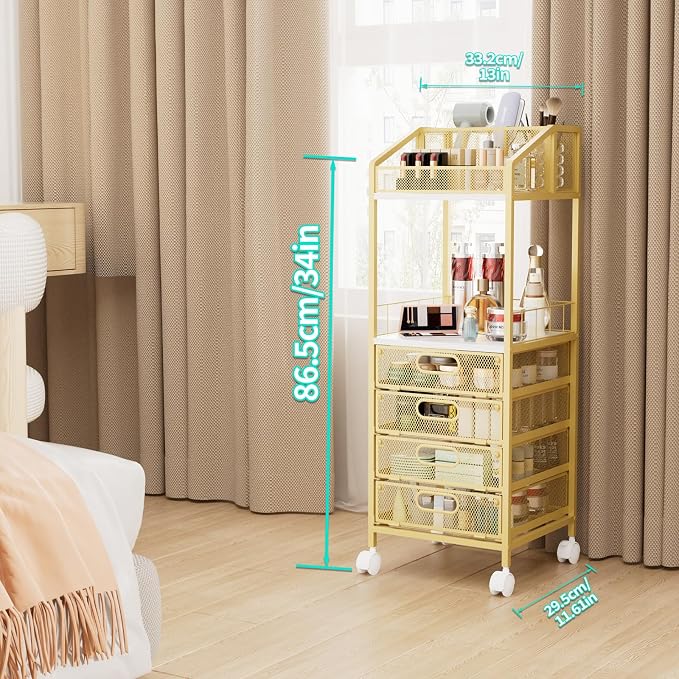 HapiRm Makeup Organizer Storage Cart - Image 3