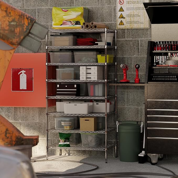 24" Deep x 36" Wide x 74" Height Wire Shelving Kit | 8-Tier | NSF Commercial - Image 7