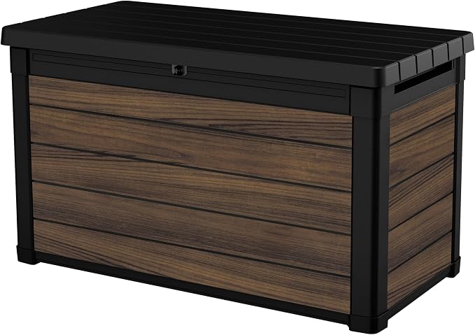 Keter Signature Collection 100 Gallon Resin Deck Box Organization and Storage by Unknown
