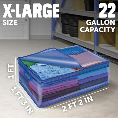 Ziploc Flexible Totes, X-Large Size, 22 Gallon, Flexible & Stackable Clothing - Image 2
