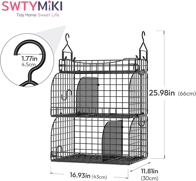 SWTYMIKI Hanging Closet Organizer Storage - Image 3