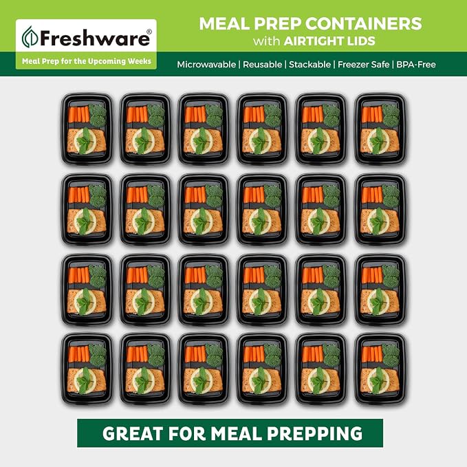 Freshware Meal Prep Containers 1 Compartment Food Storage Containers - Image 3