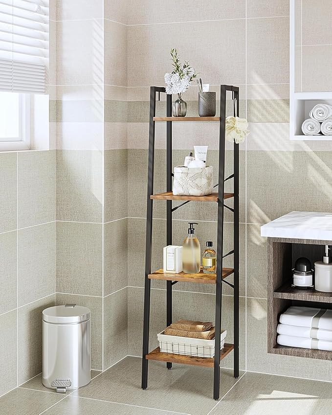 Hzuaneri Ladder Shelf, Freestanding Corner Storage Shelf | Bookcase - Image 3