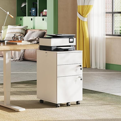 DEVAISE 3 Drawer Rolling File Cabinet - Image 7