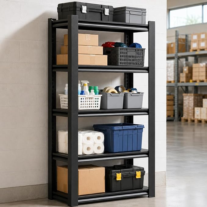 SAWJEC 5-Tier Metal Shelving, Versatile Shelf by SAWJEC