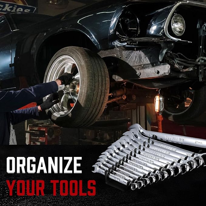 ALOANES 52-Slot Metal Wrench Organizer, Heavy Duty Tool Tray - Image 7