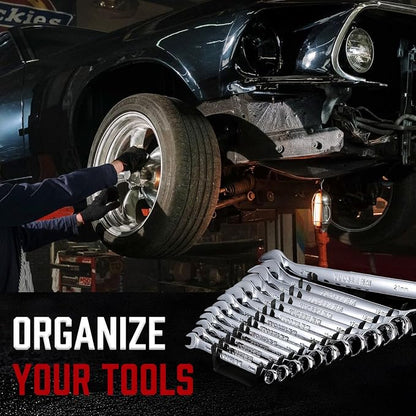 ALOANES 52-Slot Metal Wrench Organizer, Heavy Duty Tool Tray - Image 7