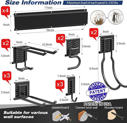 Garage Tool Storage Rack, Heavy Duty Garage Storage Organizer Rack System Wall - Image 2