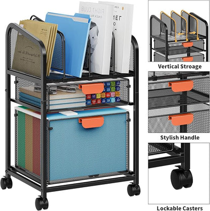 Marbrasse Rolling File Cart - Image 4