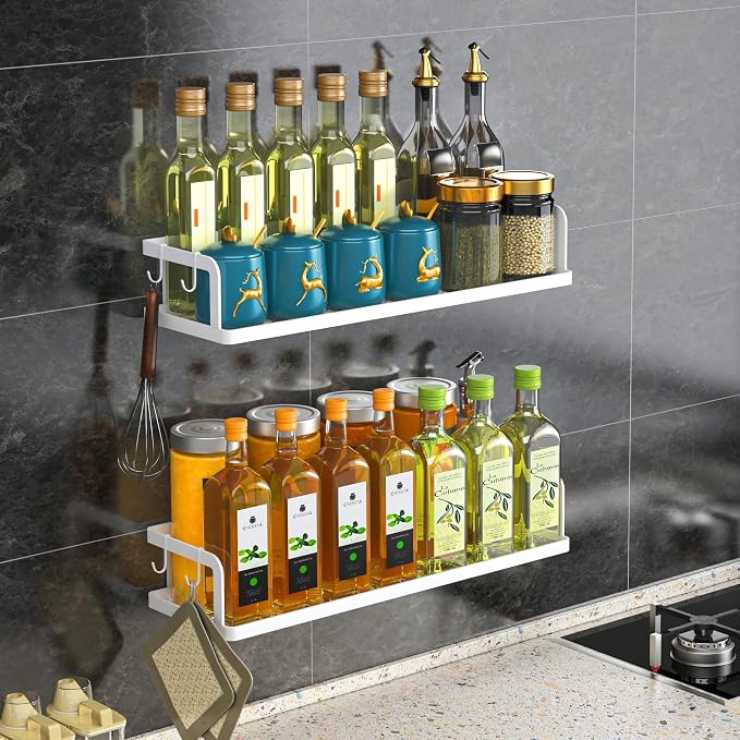 PUSDON 2-Pack 16.5" Extra Long Slim Hollowout Shower Caddy, Wall Mount Spice - Image 8