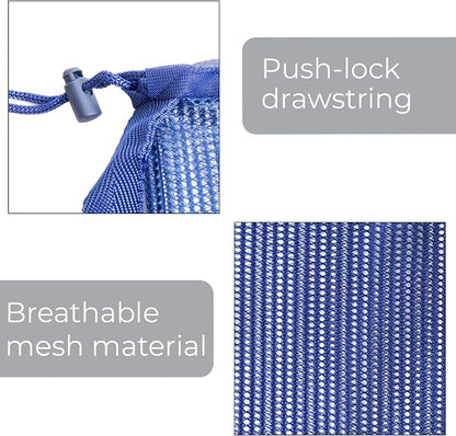 Smart Design Mesh Laundry Bag w/ Handle & Push Lock Drawstring - Image 5