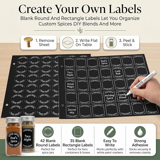 665 Spice Labels Book with A-Z Index - Image 4