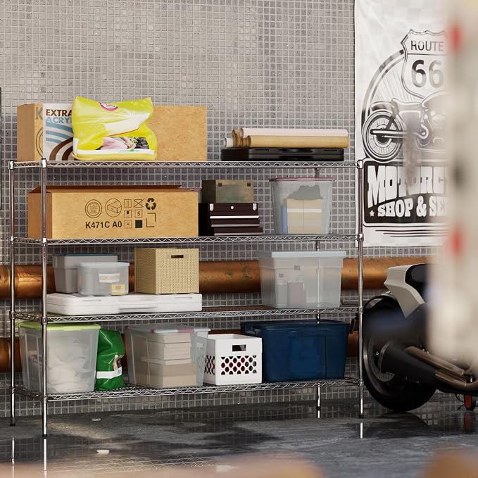 21" Deep x 72" Wide x 54" Height Wire Shelving Kit | 4-Tier | NSF Commercial - Image 6