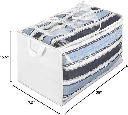 Whitmor Zippered Jumbo Storage Bag, Extra Large 34 Gallon, Breathable Non-Woven - Image 4