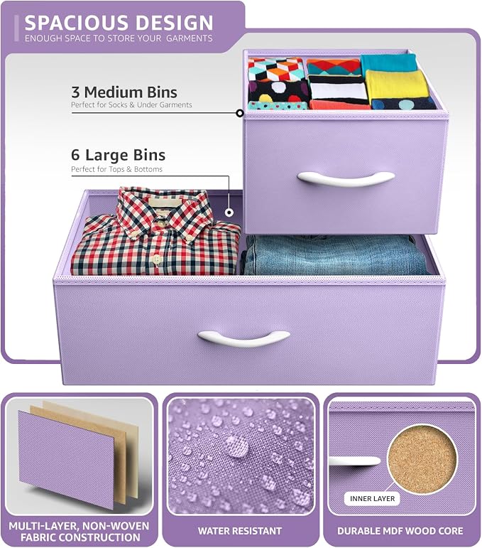 Sorbus Kids Dresser with 9 Drawers - Image 5