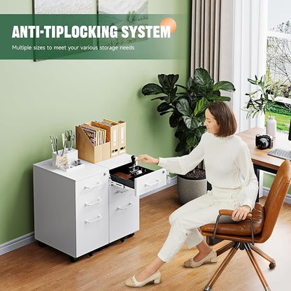 Letaya 3 Drawer Mobile File Cabinet - Image 3