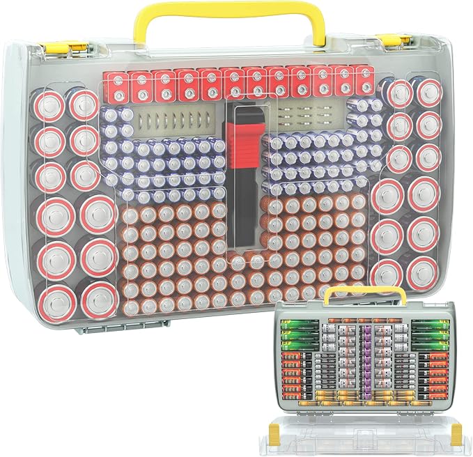 ALCYON Large Capacity 269 Battery Organizer Storage Case by ALCYON