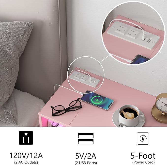 Veegle Pink Floating Nightstand - Image 4