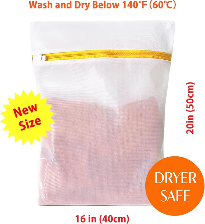 3 Pack Mesh Laundry Bags for Daily Essentials 16inx20in LAUNDRY CLUB® | Dryer - Image 2