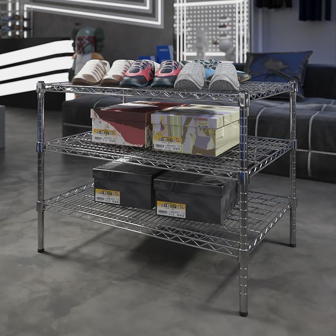 24" Deep x 36" Wide x 27" Height Wire Shelving Kit | 3-Tier | NSF Commercial - Image 2