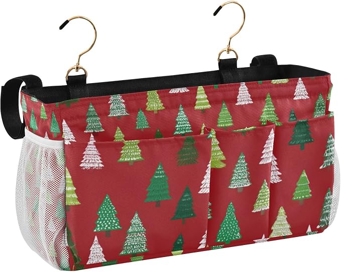 Christmas Trees White Green Bedside Caddy - Image 2