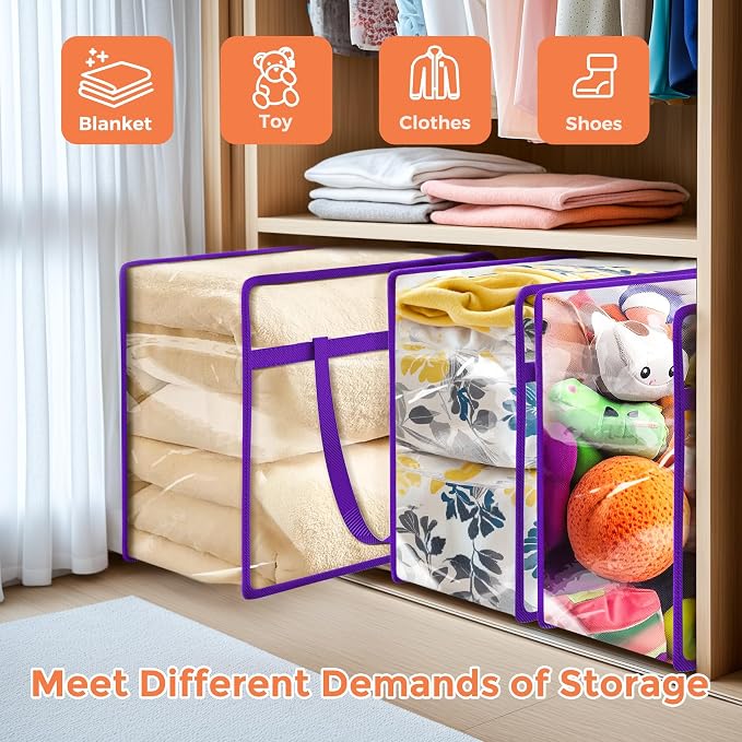 Budding Joy 6 Pack Clear Zippered Storage Bags - Image 4