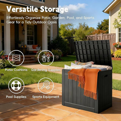 Mars Villa Deck Box, Outdoor Storage Box Waterproof, 31 Gallon, UV Resistant - Image 2