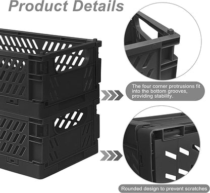 6 Pack Mini Foldable Small Plastic Baskets - Image 3
