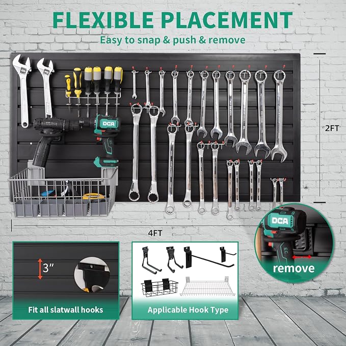 Slat Wall Paneling Garage Slatwall Storage Systems, Slatwall Panel 4x2 ft - Image 2