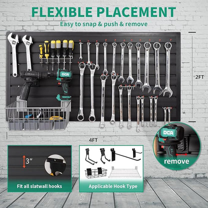 Slat Wall Paneling Garage Slatwall Storage Systems, Slatwall Panel 4x2 ft - Image 2