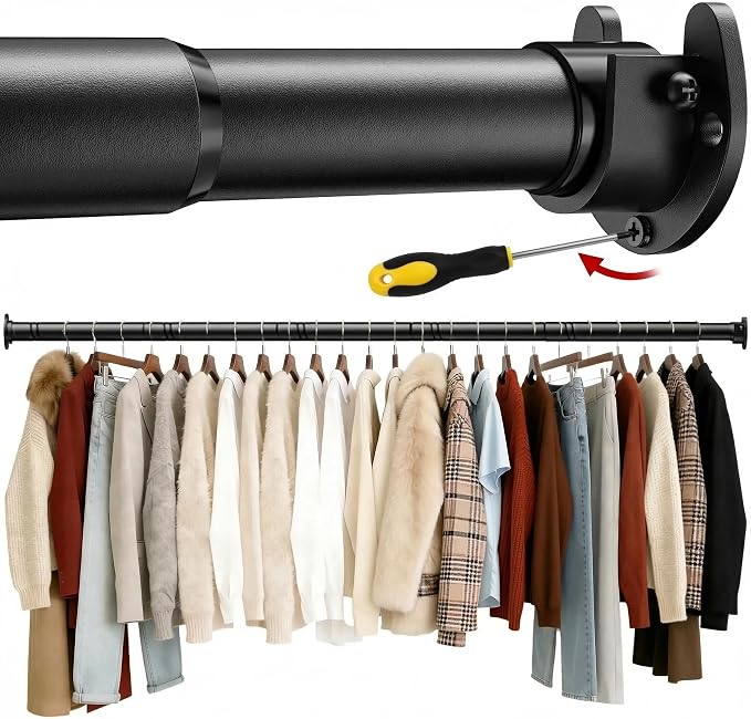 Closet Rods for Hanging Clothes by Besslly