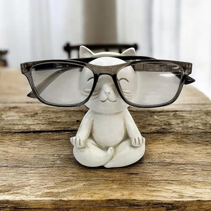 Top Brass Yoga Cat Eyeglasses & Pen Holder – Whimsical Reading Glasses - Image 8