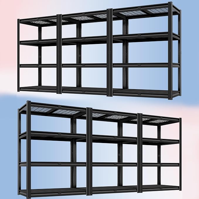 PrimeZone 40" W Heavy Duty Garage Shelving 2200 LBS 4 Tier Storage Shelves by PrimeZone
