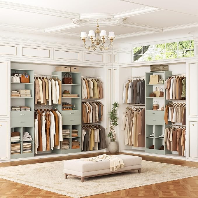 Besiost Closet System, 4-8 FT Closet Organizer Tower - Image 5