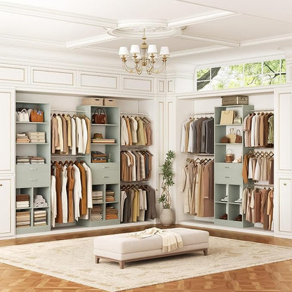Besiost Closet System, 4-8 FT Closet Organizer Tower - Image 5