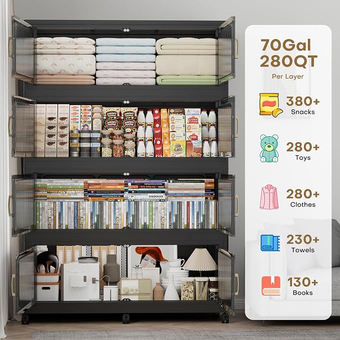 350Gal Extra Large Stackable Storage Bins - Image 3