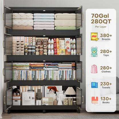 350Gal Extra Large Stackable Storage Bins - Image 3