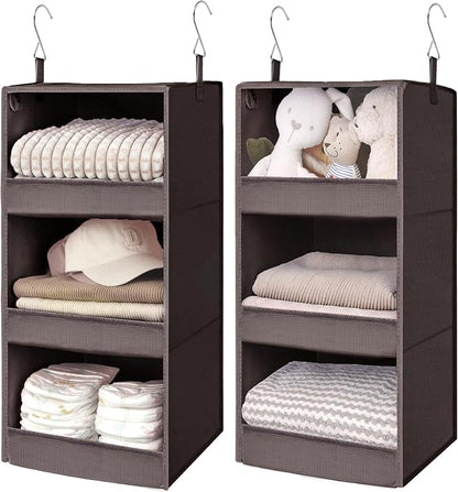 GRANNY SAYS 3 Shelf Hanging Closet Organizers and Storage, Collapsible Closet by GRANNYSAYS