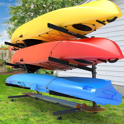 Bonnlo Kayak Storage Rack, Adjustable Heavy Duty Kayak Rack by Bonnlo
