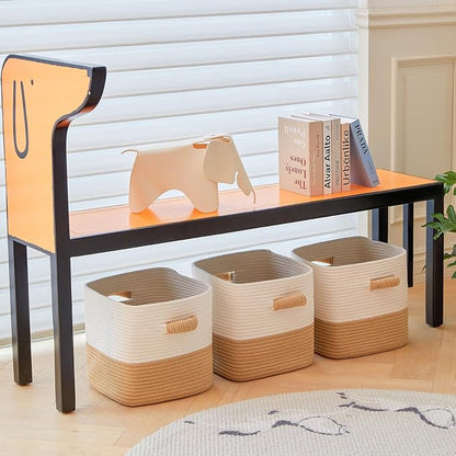 R RUNKA Storage Cube Baskets for Organizing -3 Pack -11 inch Square Baskets for - Image 6