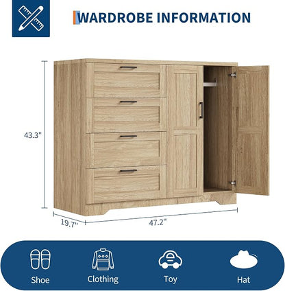 GarveeHome Multifunctional Wooden Dresser - Image 2