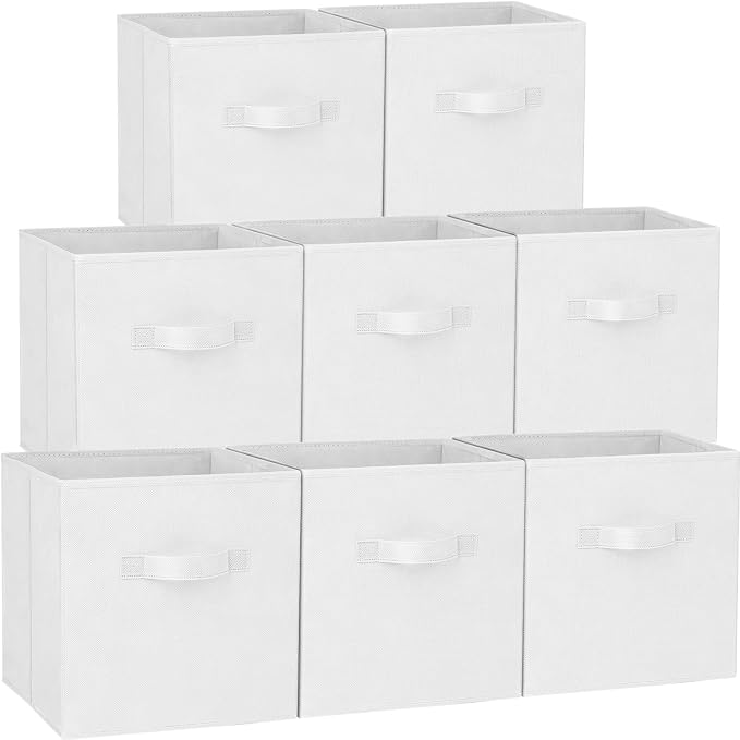 Storage Cubes - 11 Inch Heavy Duty Fabric Storage Bins by Criusia